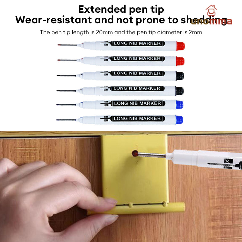 Long Head Marker Deep Hole Oil-based Woodworking Ceramic Tile