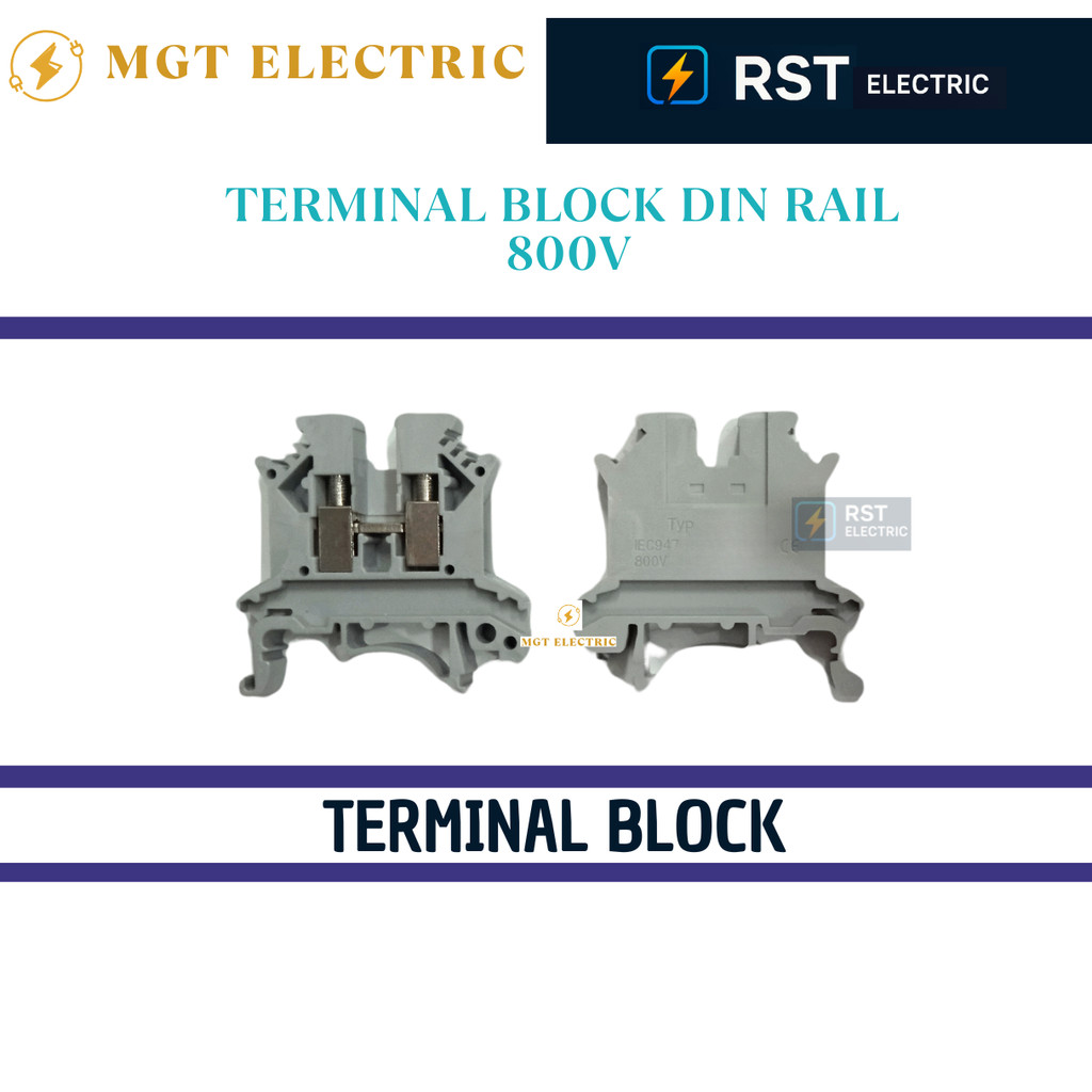 Terminal Block Din Rail 800V UK2.5N UK3N UK5N UK6N UK10N UK16N UK35N