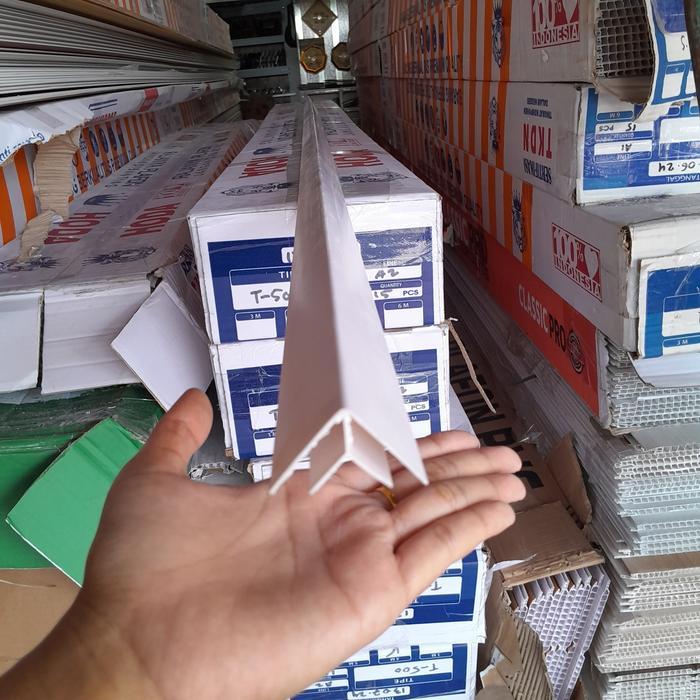 Plafon PVC  List Siku L putih