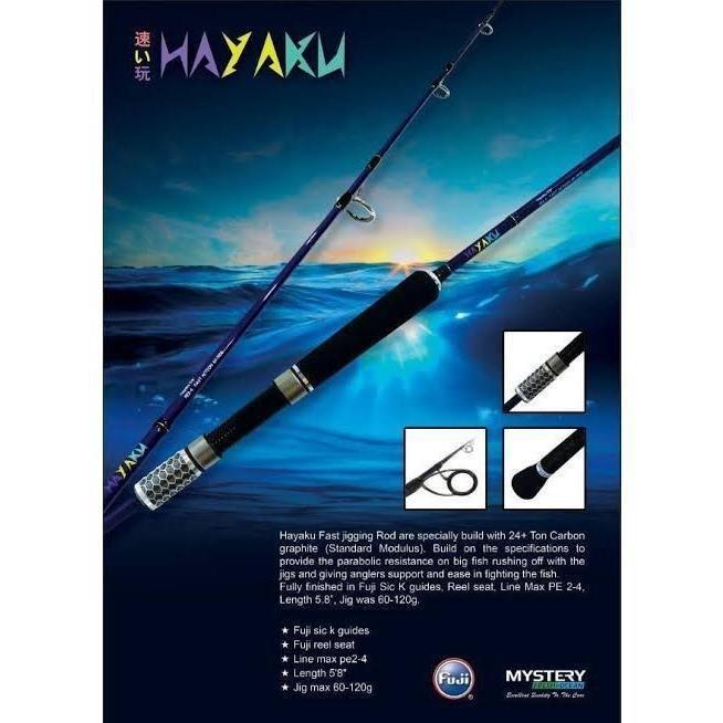 Mystery Fresh&Ocean Hayaku Jigging Rod Joran Jig Pancing - PE 0.8-1.5