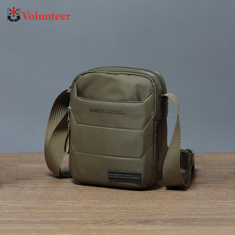 VOLUNTEER Crossbody Bags for Men Waterproof Oxford Cloth Phone Sling Bag Male Light Weight Hiking Cl