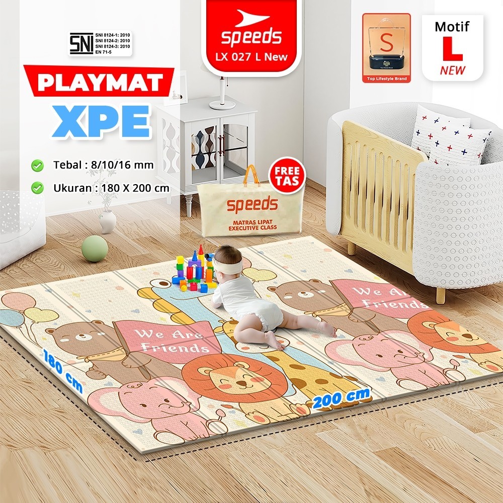 Emon Shop - Playmat Bayi Karpet Lipat Playmat Matras 8-10mm Lipat Bayi Foam Waterproof