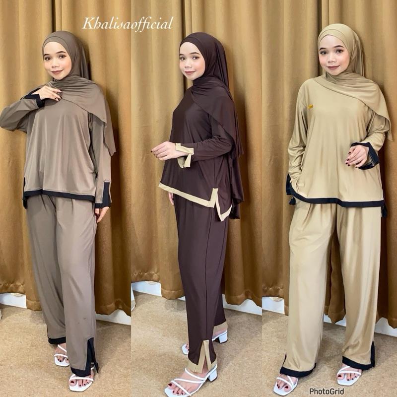 ONE SET KAMILA STRIPE JERSEY SPANDEX PREMIUM || KHALISA DAILY