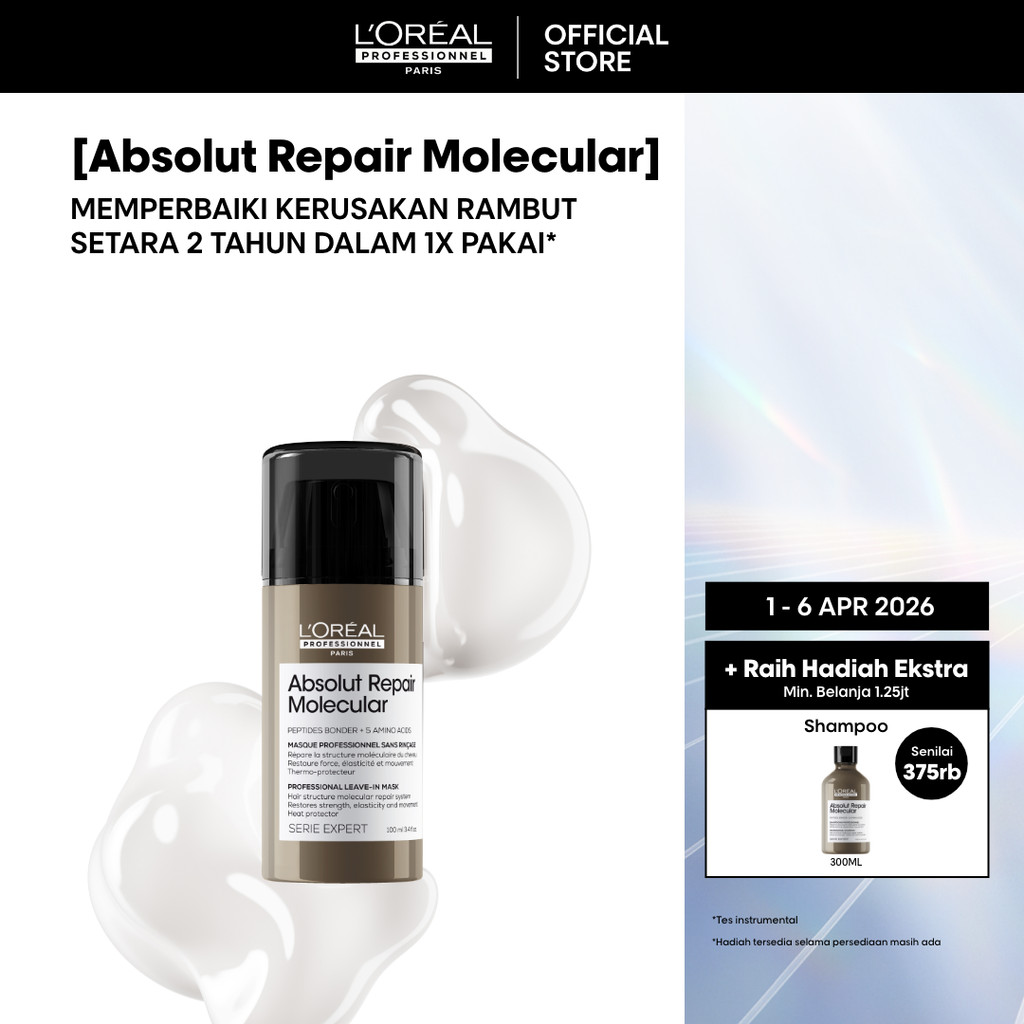 Absolut Repair Molecular Leave In Hair Mask 100ml  - Untuk Rambut Sangat Rusak by L'Oreal Profession