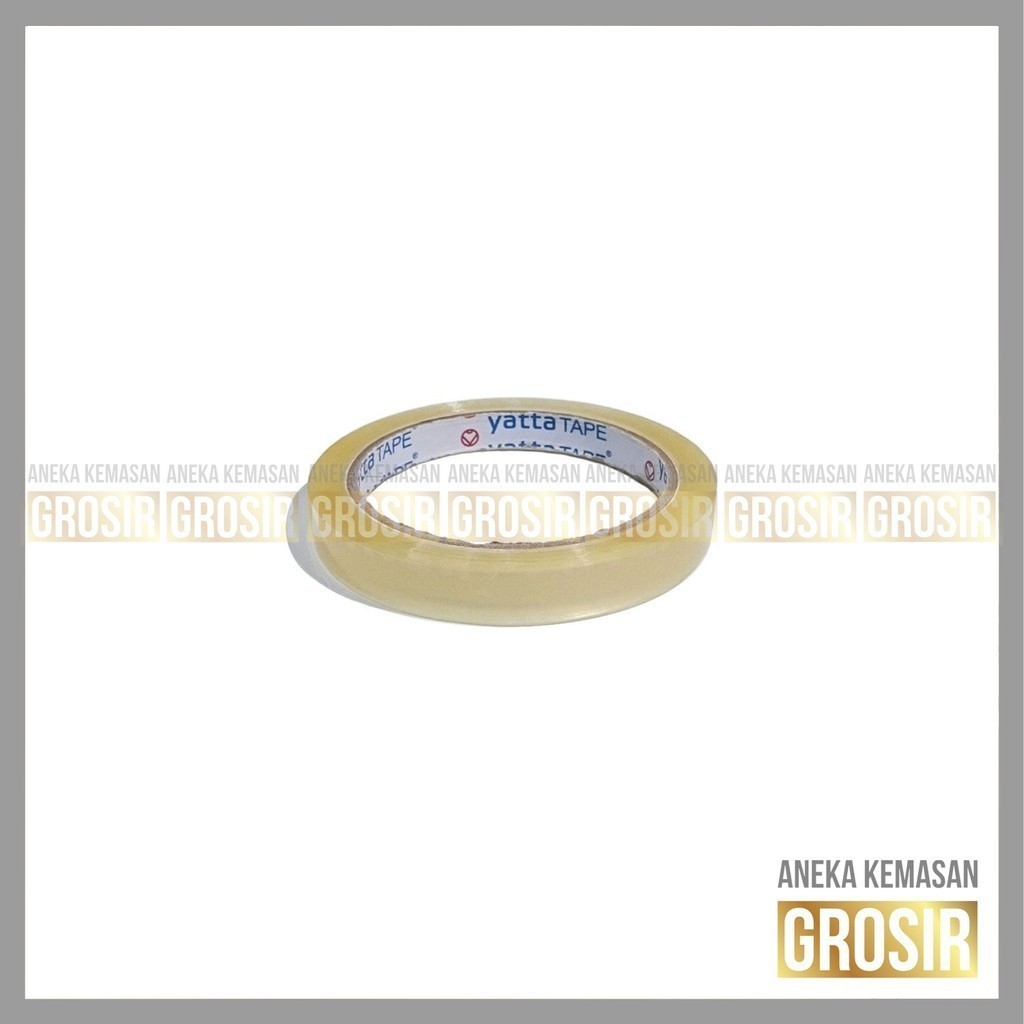 Isolasi Yatta Tape Original Pabrik – 12mm x 72 Yard – Bening Transparan – Daya Rekat Tinggi