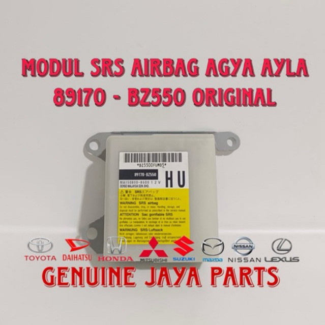 Modul Srs Airbag Air bag Toyota Agya Ayla 89170 - BZ550 Original