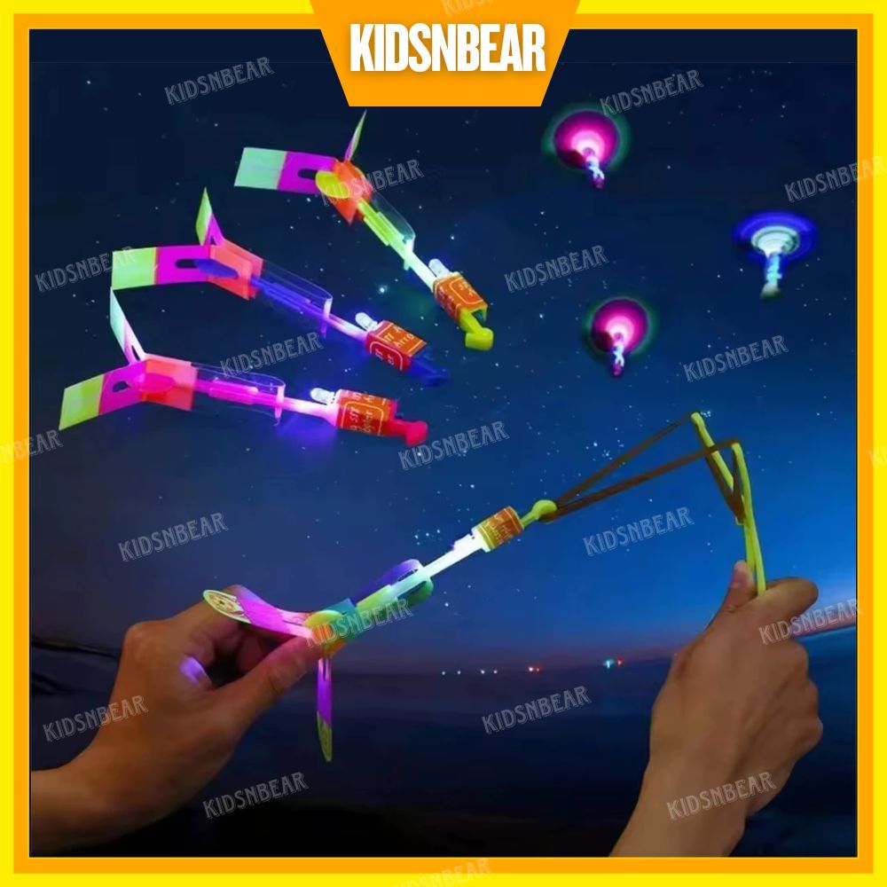 Mainan anak | Ketapel | Ketapel burung | KETAPEL TERBANG Baling Lampu LED Mainan Flash Light Lempar 