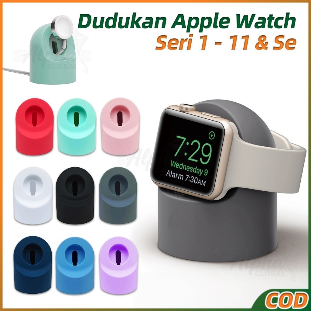 Dudukan Apple Watch Silikon Charger Stand For Apple Watch Series 1 2 3 4 5 6 7 Se / Silicone Iwatch 