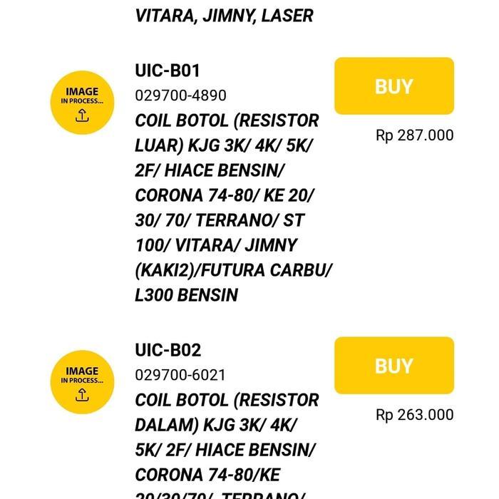 coil kuil botol stecker kijang carry Futura katana TOP QUALITY