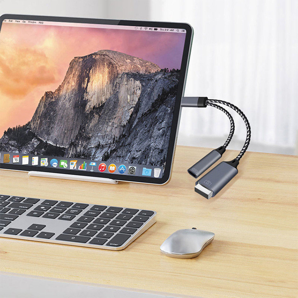 Two In One OTG USB Cable with PD Charging Adapter Type C to USB A Adapter with PD Charging 2 Port Fo