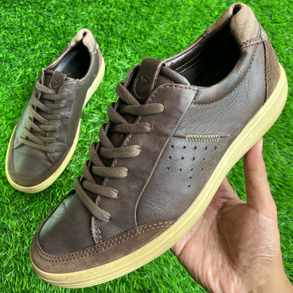 ECCO Soft 7 Brown Leather sneakers shoes ukuran 40