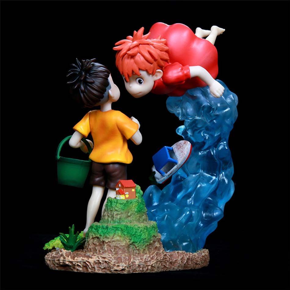 Ponyo on The Cliff Figure Ponyo Sou Sky Seagal Figure Pvc Statue Anime Action Figurine Model Doll Co