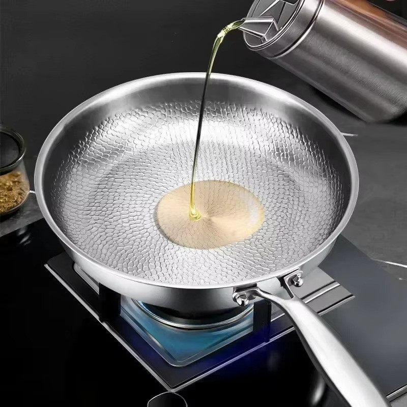 German Frying Pan, Titanium Frying Pan, Uncoated Nonstick Pan, Universal Induction Cooker, Steak Fry