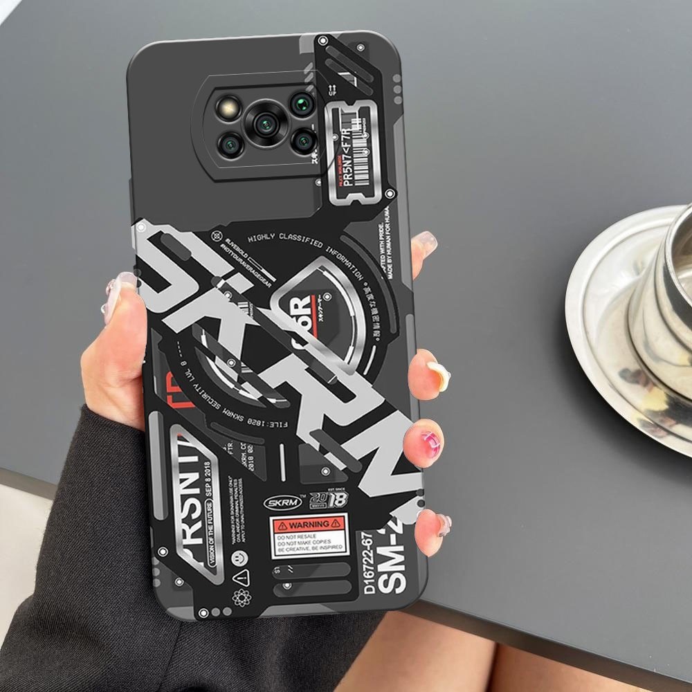 Softcase Xiaomi Poco X3 Pro/Poco X3 NFC - Motif Mesin , Silikon Pro Camera, Casing HP, Pelindung Han