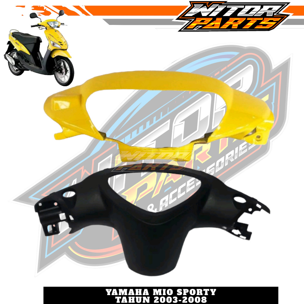Batok Kepala Depan Belakang Mio Sporty Kuning / Cover Batok Lampu Depan Belakang Yamaha Mio Sporty M