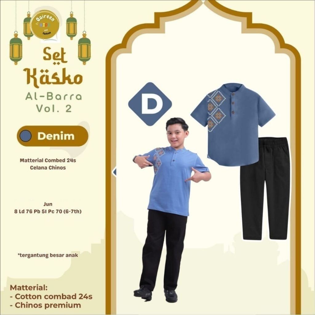 1101    Bara Setelan Koko muslim anak laki-laki by Qaireen  // NOVIISTUFF