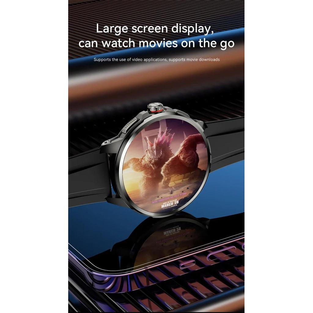 5G4G Full Netcom GPS Smart Watch 195 inch 720*720 AMOLED 2100mah Battery 900W Camera 8GB+128GB RAM W