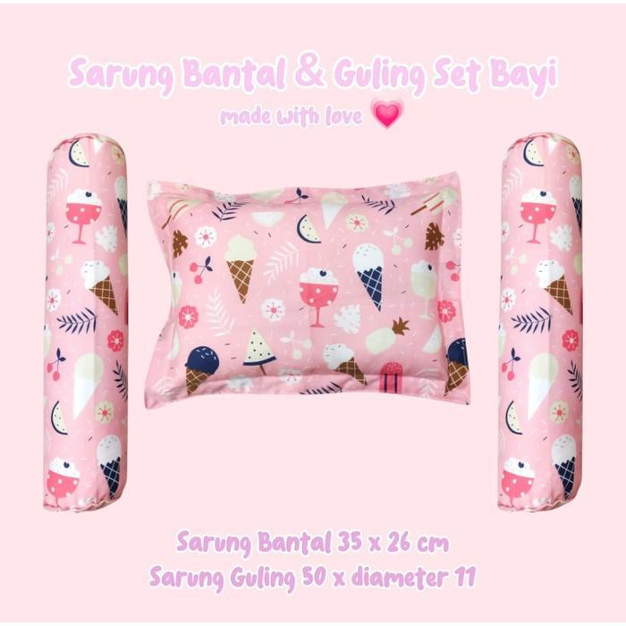 Bantal Guling Bayi Premium Bantal Set Bayi  Perlengkapan Tidur Baby Newborn Pillow Katun - BANTAL SE