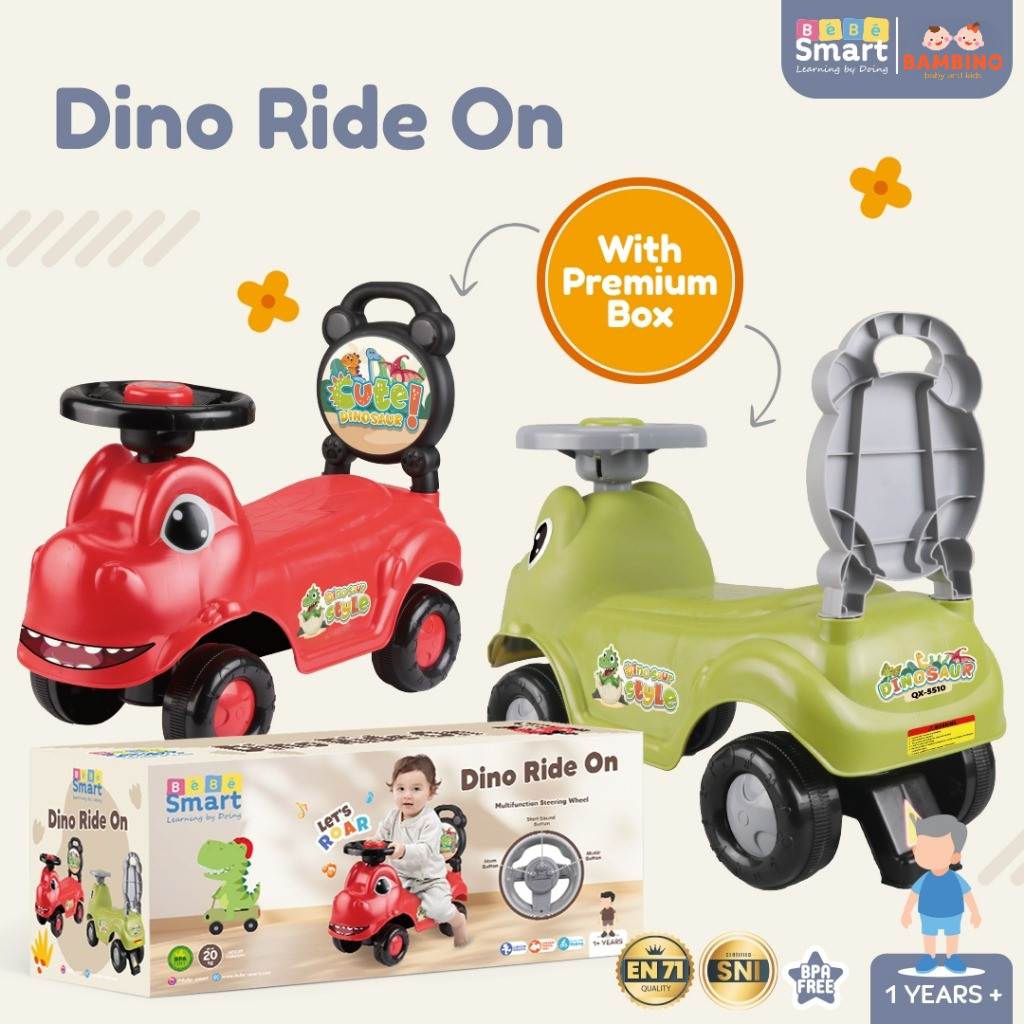 Mobil Anak Bisa Dinaiki | BEBE SMART Dino Ride On | Mainan Anak | Mobil Mobilan | Mainan Mobil Musik