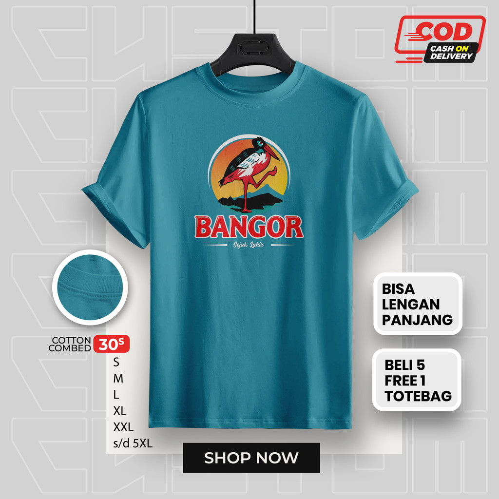 Kaos BANGOR Parodi Baju Distro Plesetan Bango Cotton Combed 30s Lucu Big Size Pria Wanita