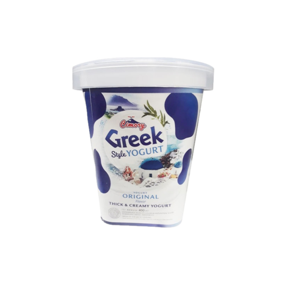 Cimory Yoghurt Greek Style Plain Cup 400 gr