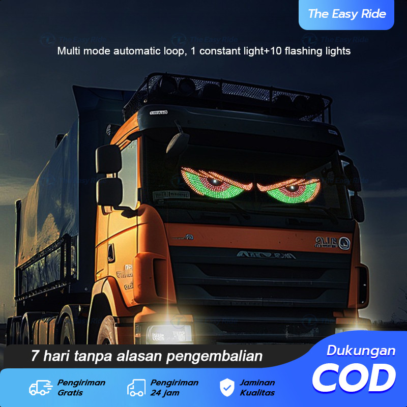 Kaca Depan Mobil Lampu Devil Eye Merk Multi Mode Layar Tampilan LED Truk Depan Belakang