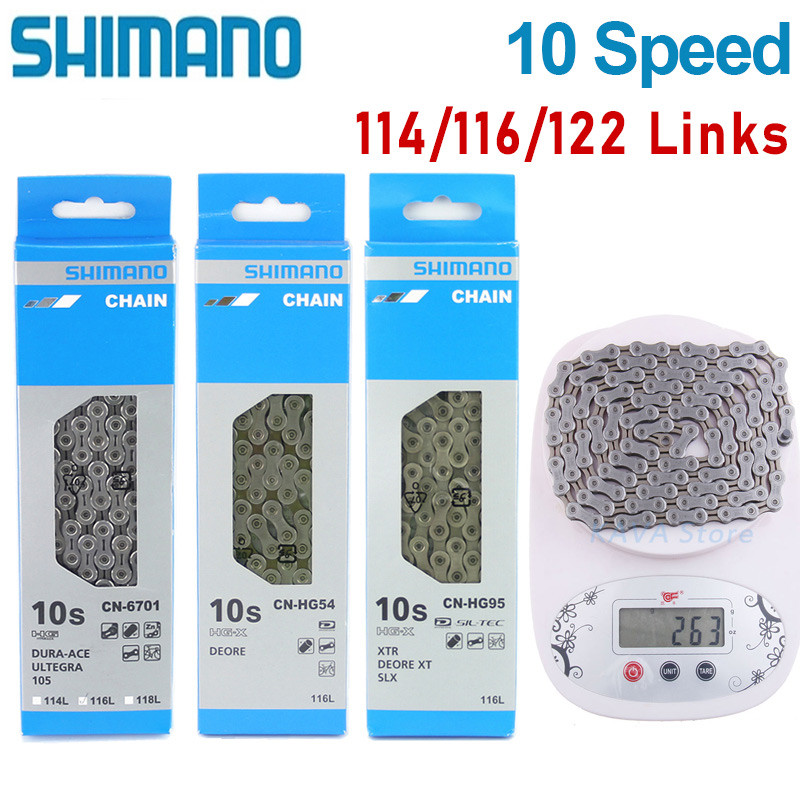 Shimano 10 Speed Bicycle Chain 10V Deore HG54 HG95 HG4601 CN6701 MTB Chain 122 Links 116 Links Road 