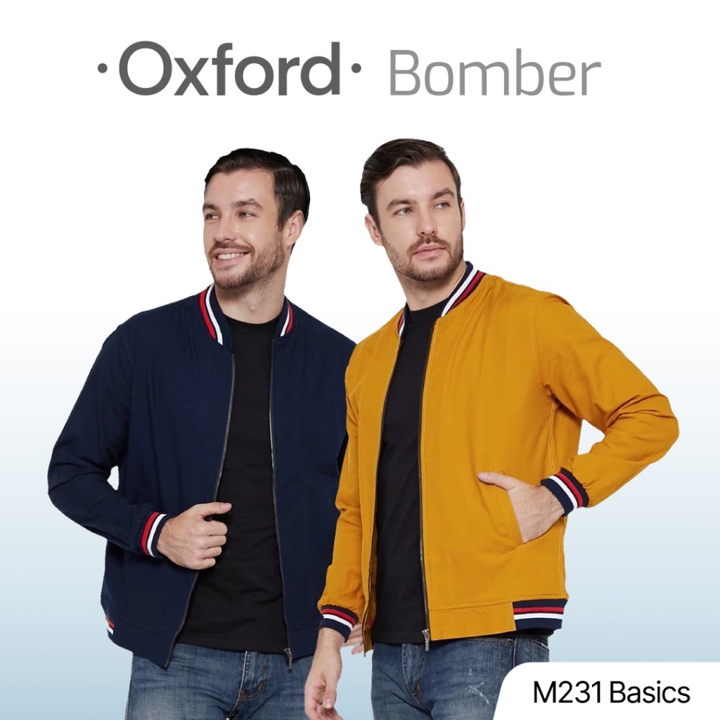 M231 Jaket Pria Bomber Oxford Panjang 1768