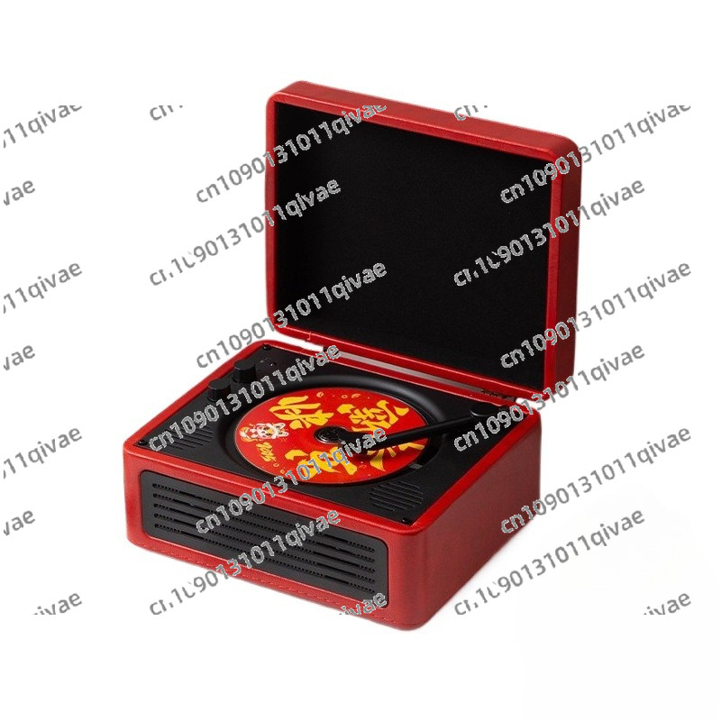 New retro cd player music album bluetooth stereo allinone player record player cd playe