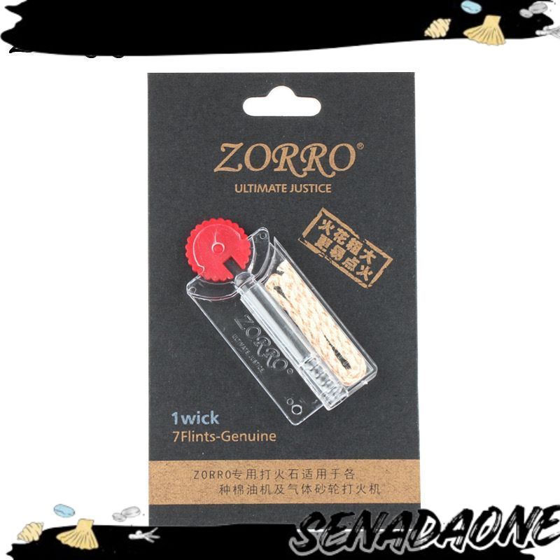 TERBARU PROMO CODDD Batu Korek Api Zorro 7 Flints-Genuine Batu Flint Korek Plus Sumbu Wick Zorro Ori