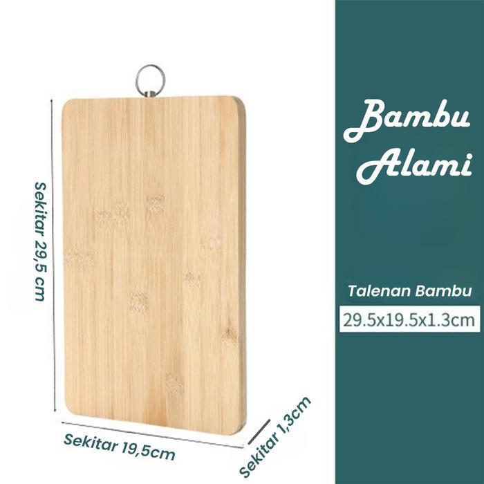 ZAKKASTORE Talenan Bambu Premium Talenan premium bulat potong buah sayur daging extra tebal talenan 