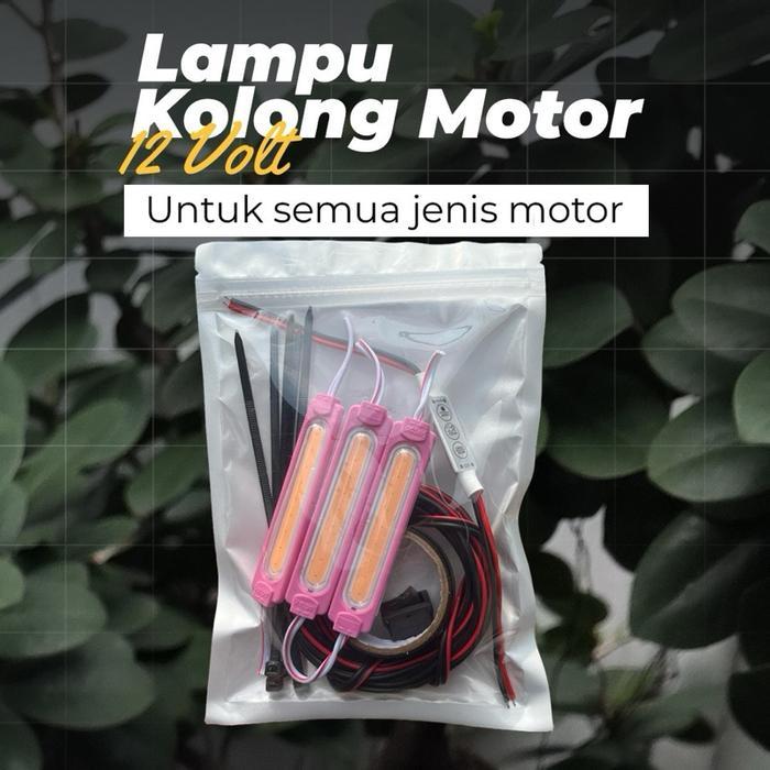 AutoMaxx Jaya Paket lampu led kolong motor, lampu led 9 titik - merah, mode diam