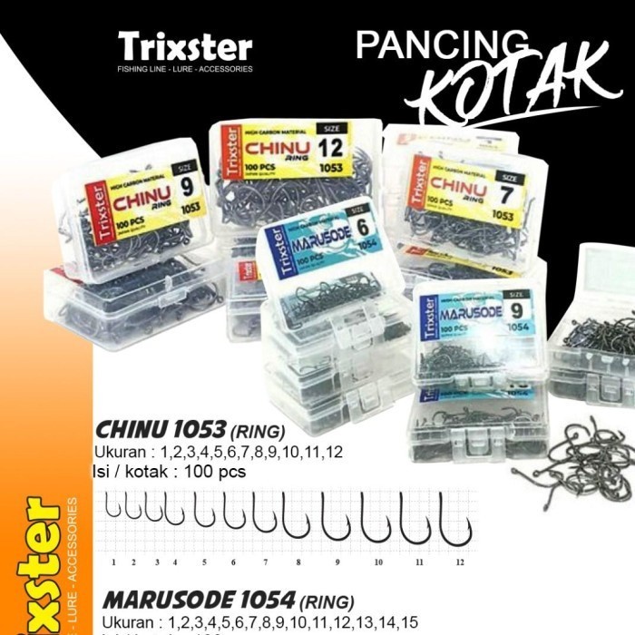 " PROMO " Kail Pancing Kotak INDIGO/TRIXSTER/SWAN/GAMAMIS/DAIDO TYPE CHINU/MARUSORE Sangat Tajam dan