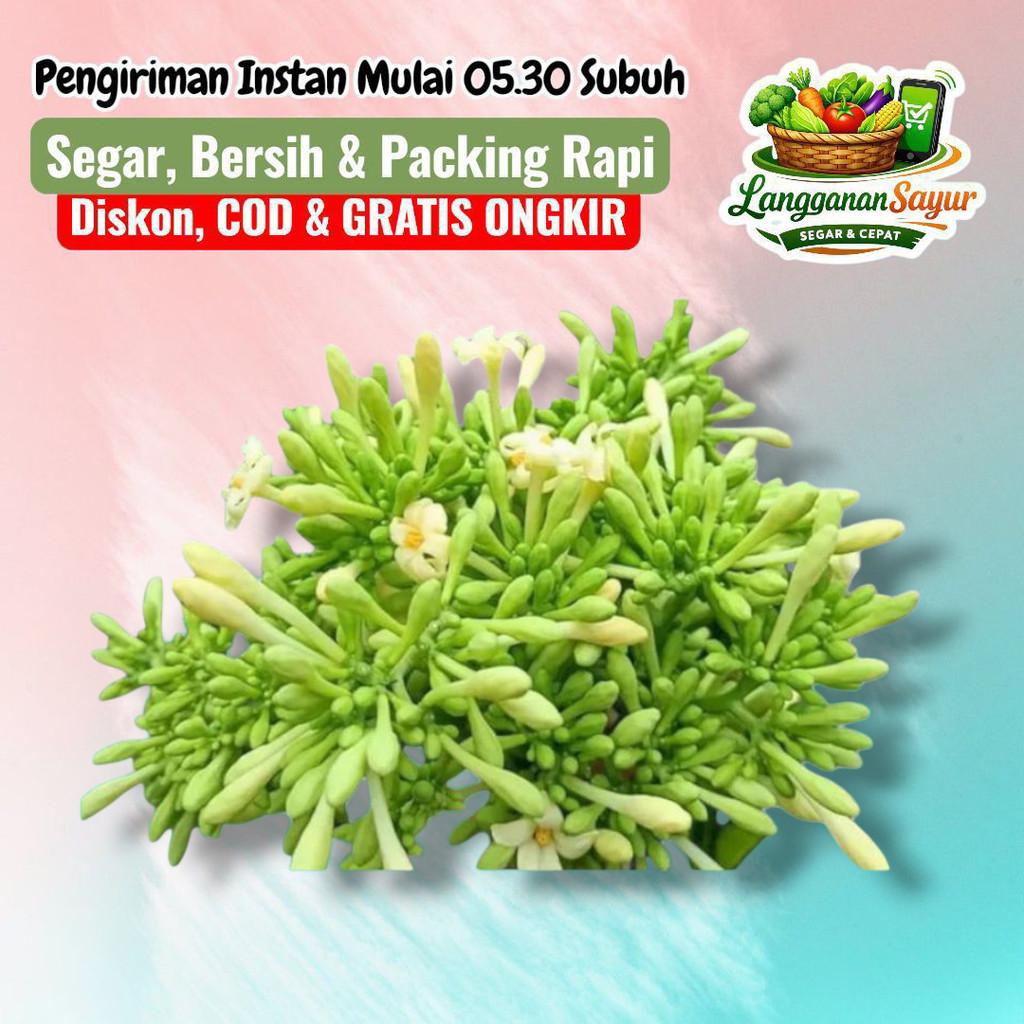 Bunga Pepaya 100 Gram - Toko Sayur Sayuran  Segar Palembsng - Langganan Sayur Palembang