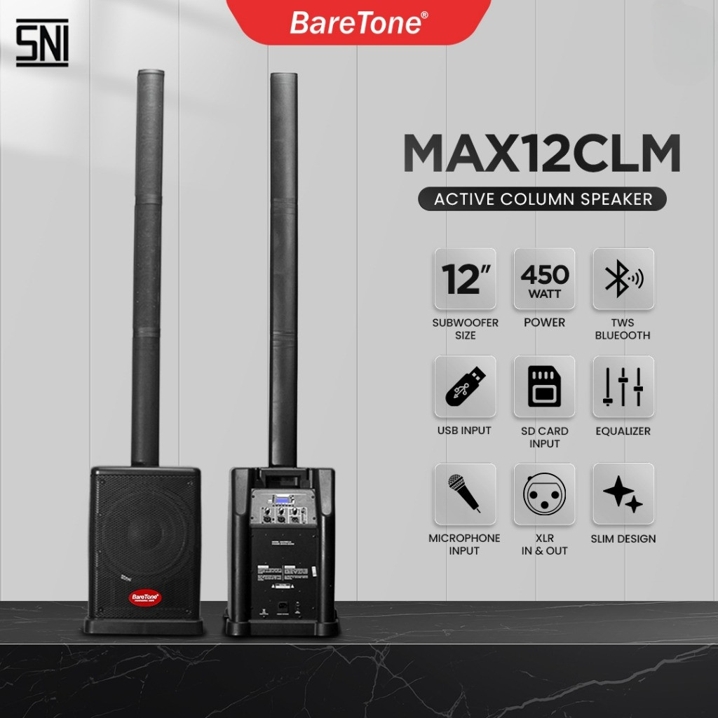 SPEAKER AKTIF BARETONE  MAX 12CLM SPEAKER SATELIT 12INCH