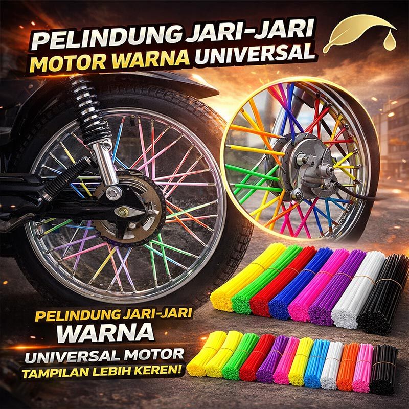 Pengiriman dalam 24 jam / Pelindung Jari-jari Sepeda Motor Universal / Tahan Lama dan Warna Cerah / 