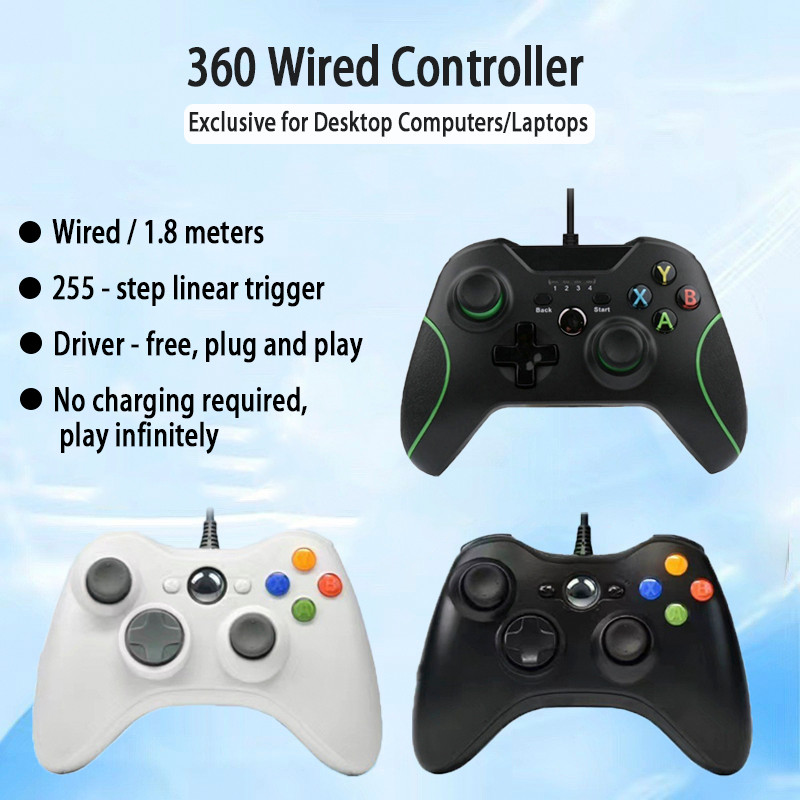 All-in-One Wired Game Controller with Vibration Motor – Compatible with PC, PS3, PC360, TV, TV Box, 