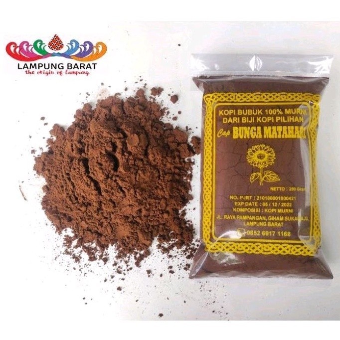 Kopi bubuk lampung barat cap bunga matahari 250gr aday069 D032