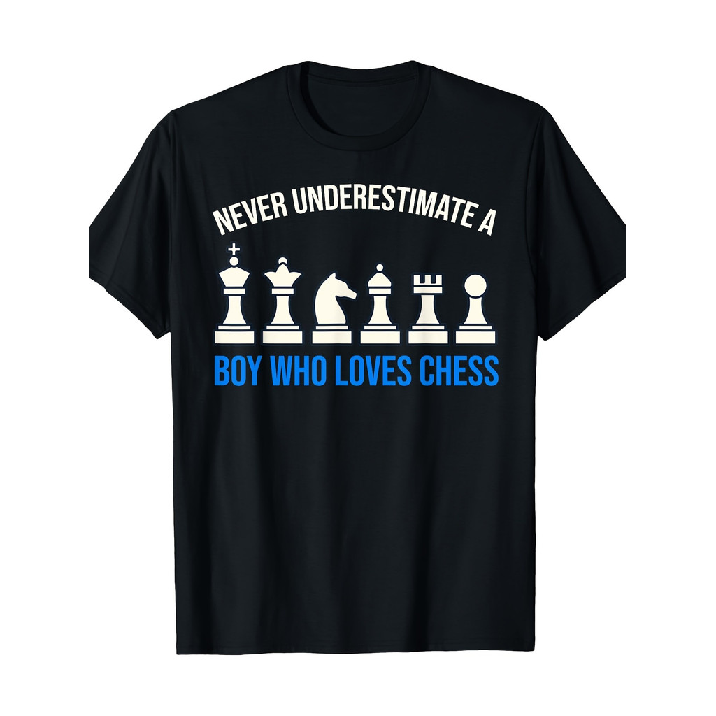 Kaos Pria Pecinta Catur - Kaos Oblong Lengan Pendek Motif Catur Keren, Bahan Katun Elastis