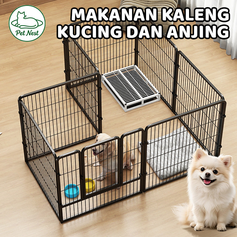 120*60*60cm Kandang Anjing Dan Kandang Kucing Kandang Hewan Pagar Besi Large Size Pet Cage