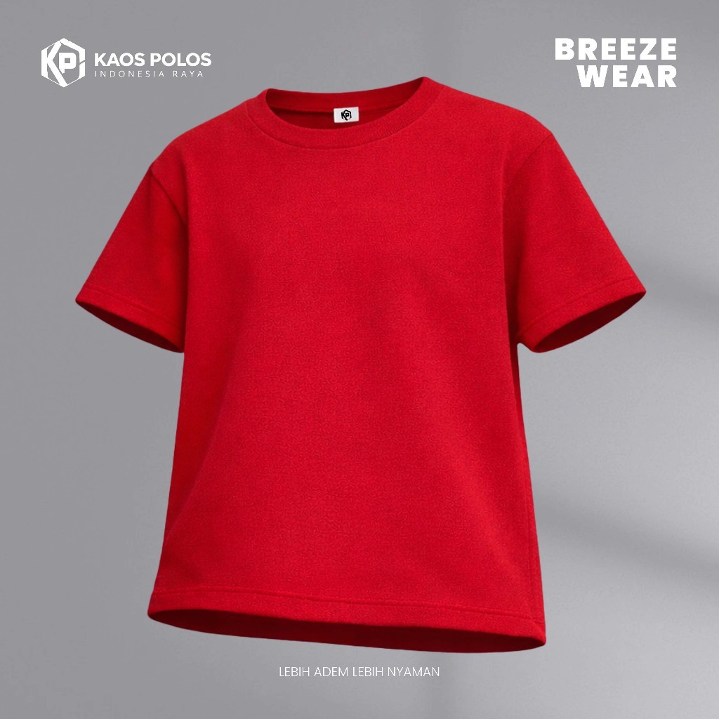 SabLok Breezewear T-shirt Cotton Premium 24s - SabLok MERAH Pria Wanita