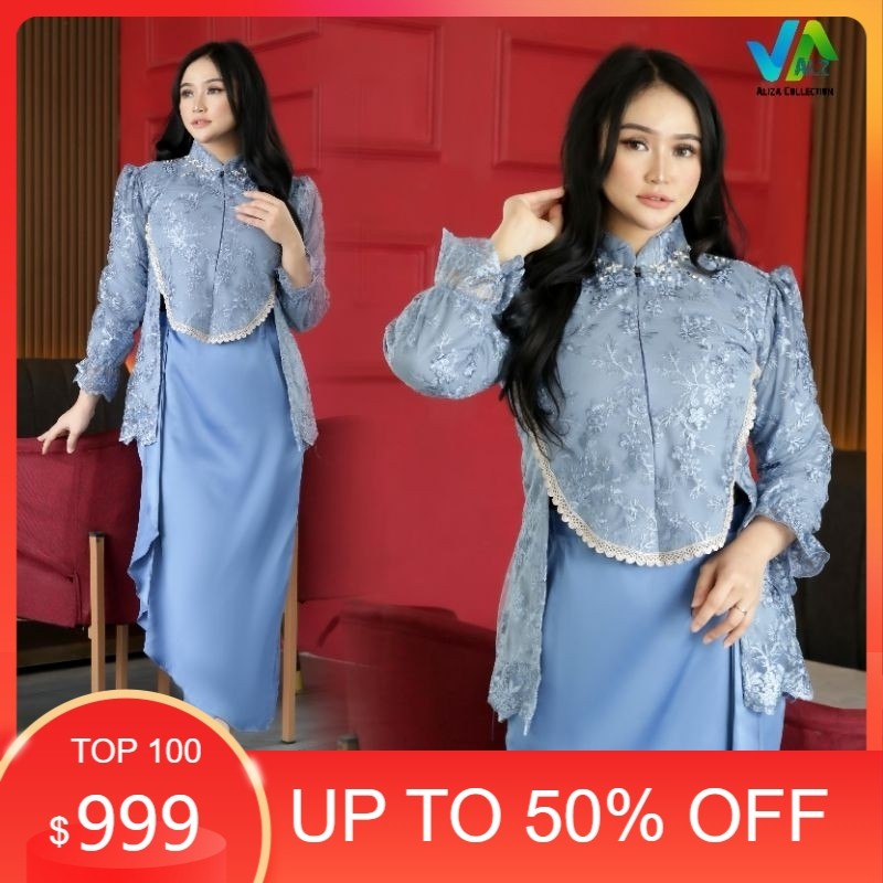 Oneset Setelan Kebaya Renda Princes Moderen Kebaya Wanita Mewah Terbaru Kebaya Tille Premium Motif T