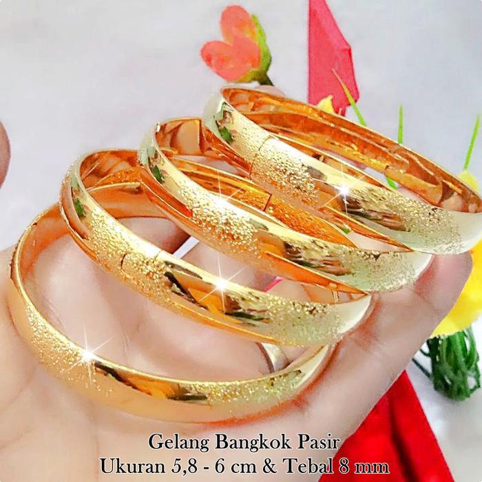 Gelang Bangkok Emas Muda Asli Kadar 5gram Kadar 875 Ada Surat