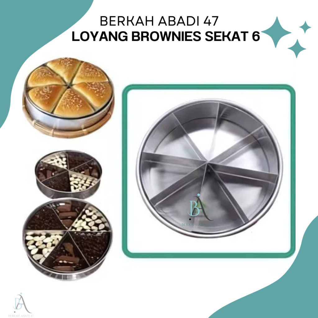 Loyang Brownies Sekat 6 Stainless Loyang Bolu Sekat Bongkar Pasang BISA GOSEND
