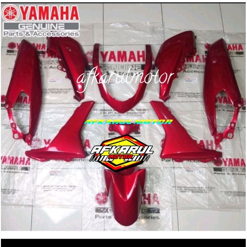 Cover full body halus set yamaha Nmax,Nmax old 2DP original yamaha Merah glossy