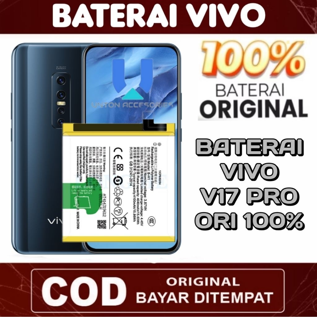 Baterai Batre VIVO V17 PRO B-H1 / Batrai Batrei Battery VIVO V17 Pro BH1 ORIGINAL 100% DISTRIBUTOR