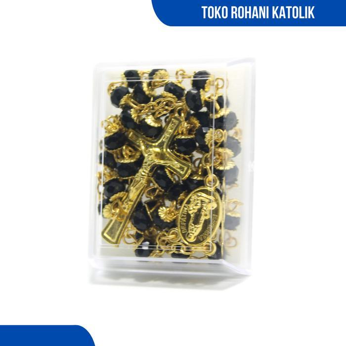 ROSARIO CEKO CANGKANG EMAS / ROSARIO KALUNG KATOLIK / ROSARIO KATOLIK WANITA PRIA / KALUNG ROHANI / 