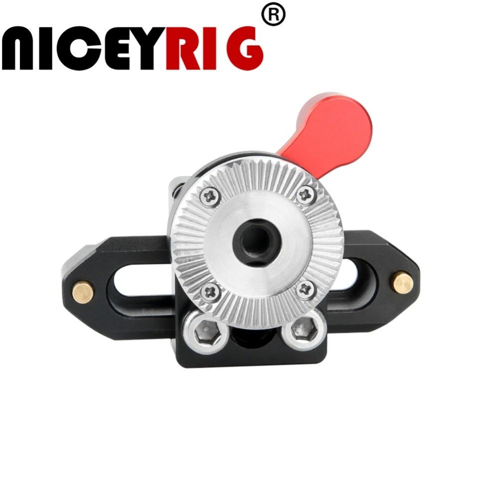 NICEYRIG NATO Rail Clamp with ARRI Mount Arri Rosette Adapter NATO Quick Release Clamp for Camera DS