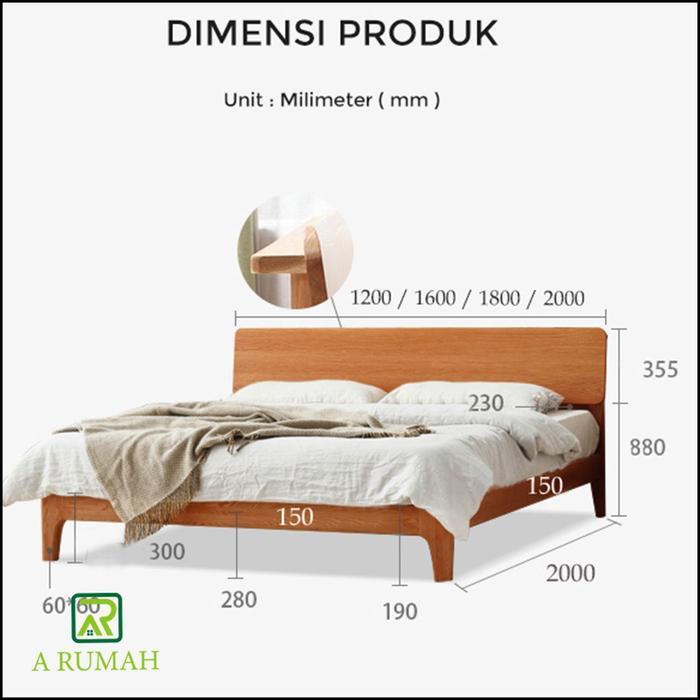 dipan tempat tidur / dipan minimalis / divan kasur / dipan /dipan kayu Furniture - 120x200, Natual