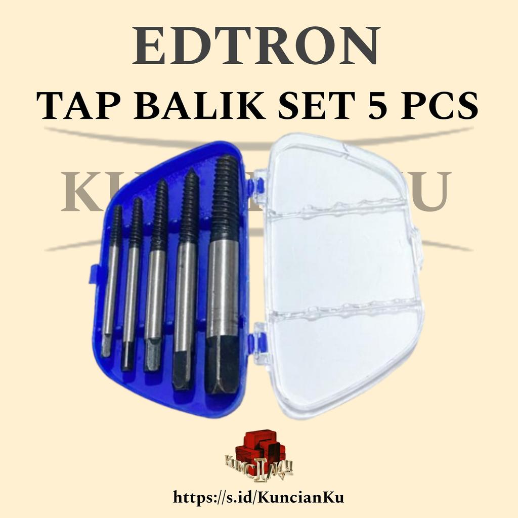 tap balik set 5pcs edtron tap balik set screw extractor alat tap tali ties
